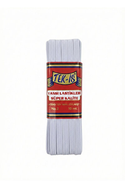 Tek-İş BEYAZ Yassı Lastik No:2 (8 mm)