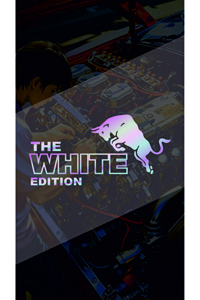 sticker The White Edition (RDBLL) 20x10Cm Jdm Araba-motor-laptop Hologram Seç...
