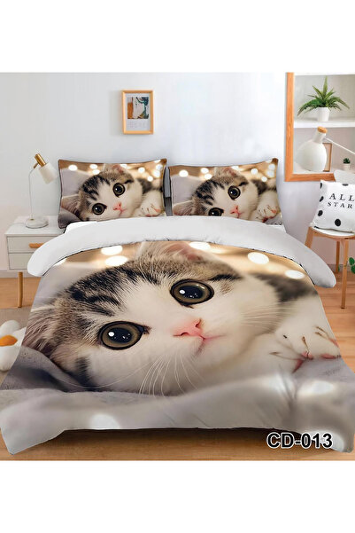 FIONNA.RO Finet 4-Piece 5D 1 Person Duvet Cover Set - Cat's Eye