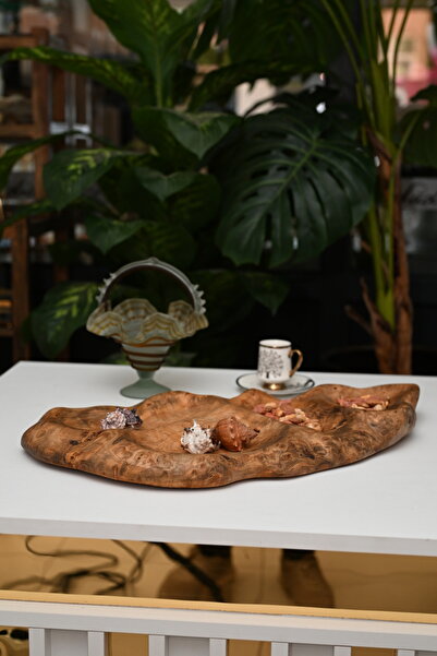 Nadisse Doğal Masif Ahşap Dekoratif Sunum Tabağı