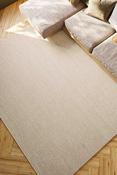 Oriente Home Velora Bej Hasır Dokuma Kaymaz Taban Sisal Kilim Yıkanabilir Sal...