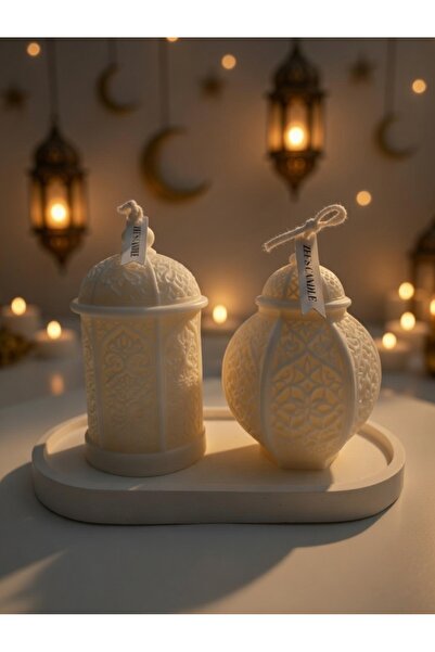 ZEFS CANDLE ZEF'S CANDLE %100 SOYA WAX RAMAZAN TEMALI 2 Lİ FENER /KANDİL DEKO...