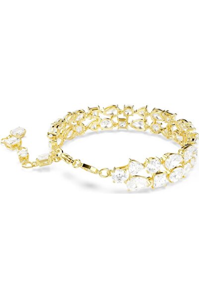 Swarovski Mesmera Bracelet, Mixed Cuts, White, Gold-Tone Plated