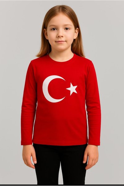 Gala ayyıldızlı uzun kol çocuk tişört