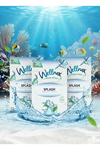 Wellnax Splash Ferahlatıcı Çekmece ve Dolap Kokusu - Uzun Süreli Etki - 5 Adet