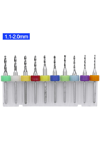 Choice1 1.1-2.0MM PCB Tungsten Carbide Micro Drill Bits Set for Engraving Amb...