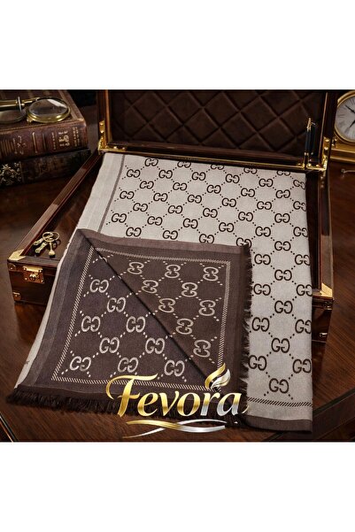 Fevora Çift Taraflı Desenli Kaşmir Şal