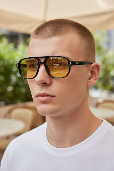 De Valentini Bridge Model Unisex Bone Retro Sunglasses