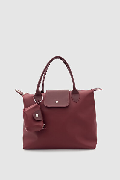 Wuclo Urbel Cover Detailed Wallet Crossbody Hand, Arm and Shoulder Bag Burgundy