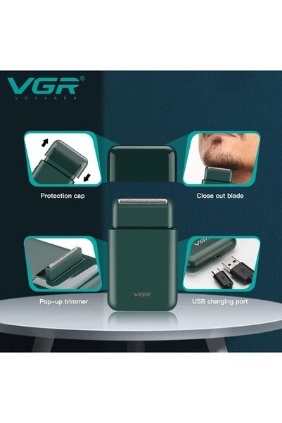 VGR ماكينة حلاقة كهربائية احترافية فائقة النحافة V-390