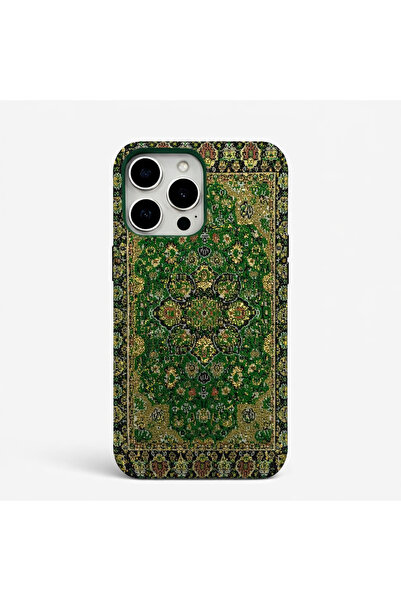ZAWA iPhone 15 Pro Uyumlu El Yapımı Kilim Desenli Dokuma Kumaş Telefon Kılıfı...