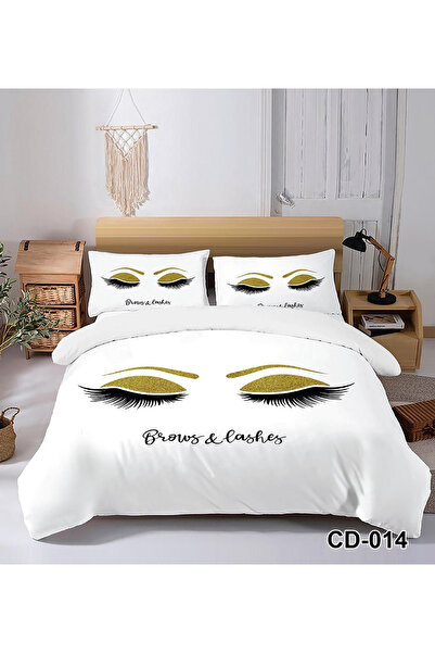FIONNA.RO Finet Duvet Cover Set 4 Pieces 5D 1 Person - Eyelashes and Eyebrows