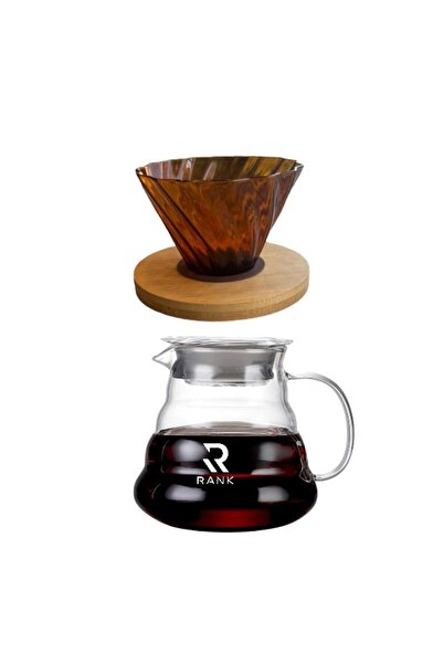 rank V60 Coffee Drip Set: Glass Dropper and Glass Serving Tool 02 Sheer Orange