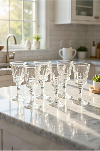 FH finehome Linda 6-Piece Coffee Side Glass Cups