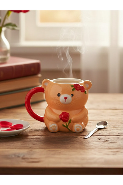 Tohana 3D Teddy Bear Lover Ceramic Mug 430 ml