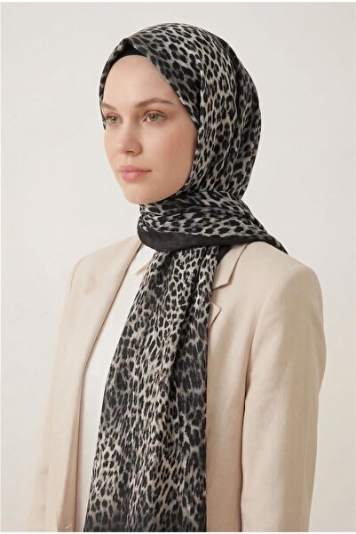 Silk Home Leopard Pattern Cotton Smoked 90X200 Soft Shawl