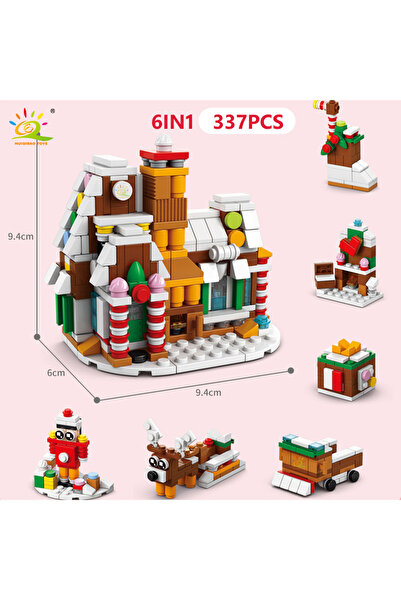 Choice4 مجموعة مكعبات بناء عيد الميلاد رقم 3 من هويكيباو 6 في 1: الأيل، الغزا...