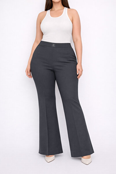 HAYAL COLLECTİOM Hayal 302-02-26 Large Size High Waist Gathering Spanish Leg ...