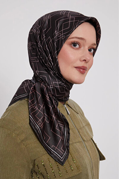 Levidor Crystal Scarf Square Pattern Black Powder