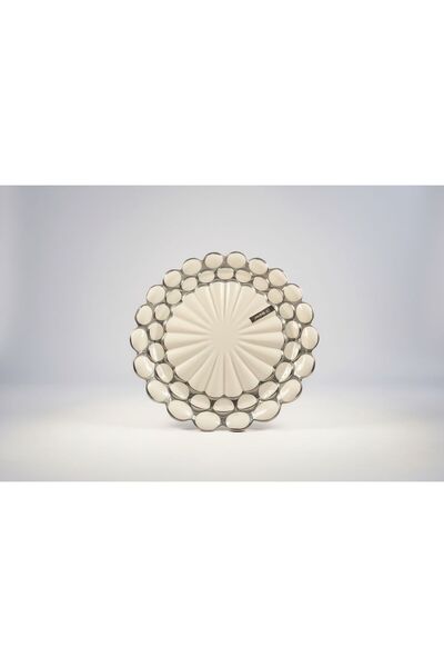 ROY KING LENA YUVARLAK SUNUM TABAK GÜMÜŞ 26 CM