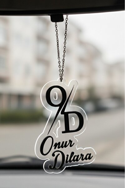 Mio Life Kişiye Özel İsimli Siyah Dikiz Aynası Süsü Pleksi Araba İç Aksesuar ...