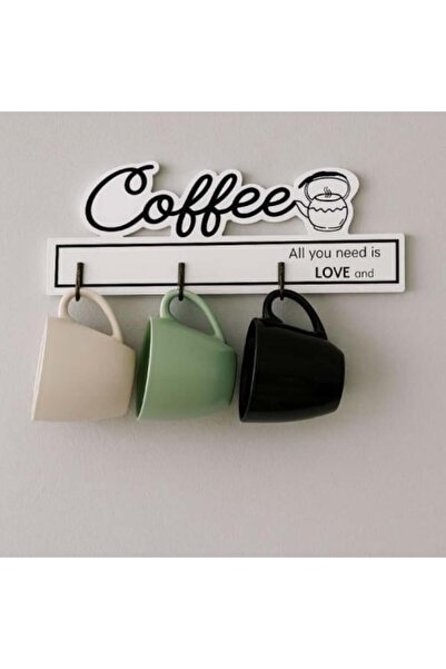 Generic Coffee Cup Holder with Coffee Bar Decor Sign
