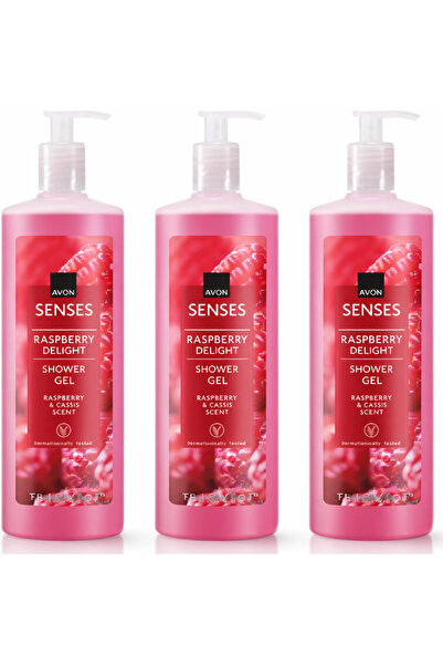 AVON Set of 3x Raspberry Delight Shower Gel, 720ml