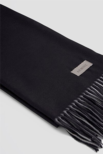 Armine Püsküllü Akrilik Atkı Antrasit