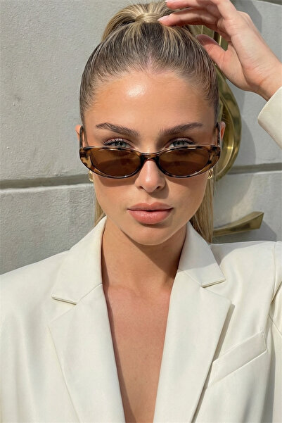 MACERATİ Garden Slim Uv400 Protected Ultra Light Leopard Frame Brown Women's ...