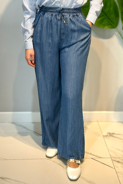 Lale Butik Denim Baggy Jeans 4138 Navy Blue