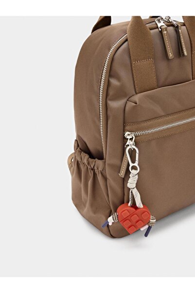 PARFOIS Kalp Charmlı Teknik kumaş Sırt Çantası