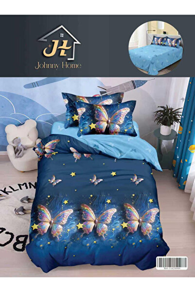 FIONNA.RO Finet Duvet Cover Set 1 Person - Colorful Butterflies and Stars