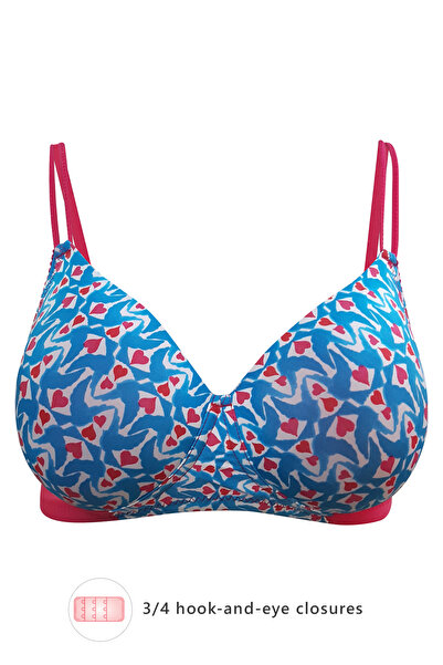 Clovia Padded Non-Wired Full Coverage Printed T-shirt Bra