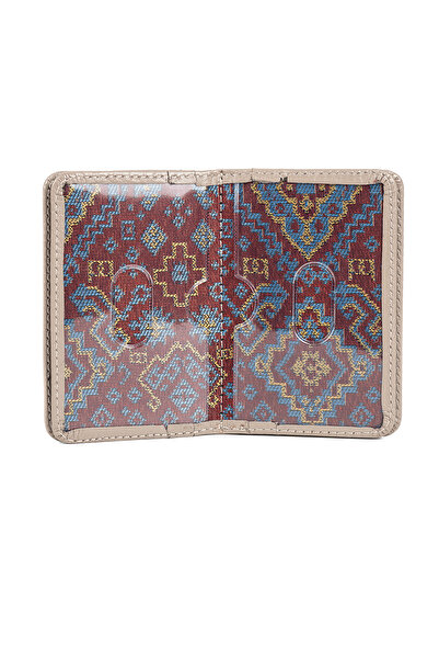 BAYDERİ Suımir Genuine Leather Card Holder Wallet Mink
