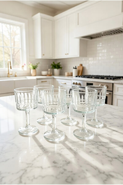 FH finehome Lush 6-Piece Coffee Side Glass Cups