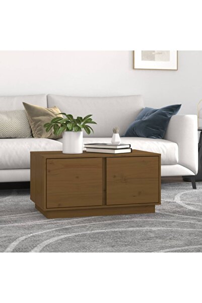 Concept Masă de cafea, maro miere, 80x50x40 cm, lemn masiv de pin