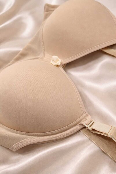 hepimiz alalım Nude Color Basic Support Bra – Daily Comfortable Gathering Bra