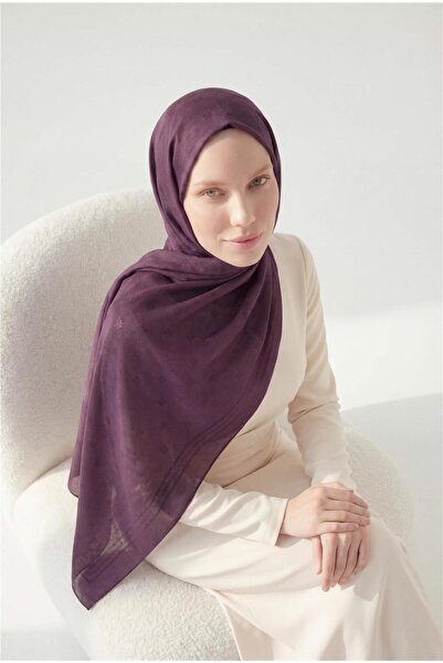 Silk Home Pamuk Poliester Liva Šal Patlidžan Ljubičasta Prozračna Teksturiran...