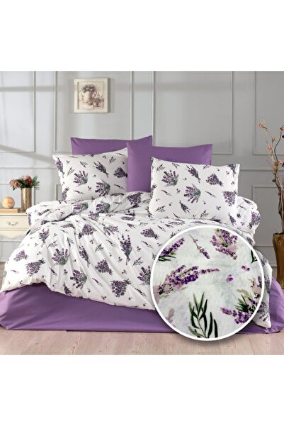 Pucioasa Double crepe Duvet Cover Set , 100% Cotton , Purple Lavender