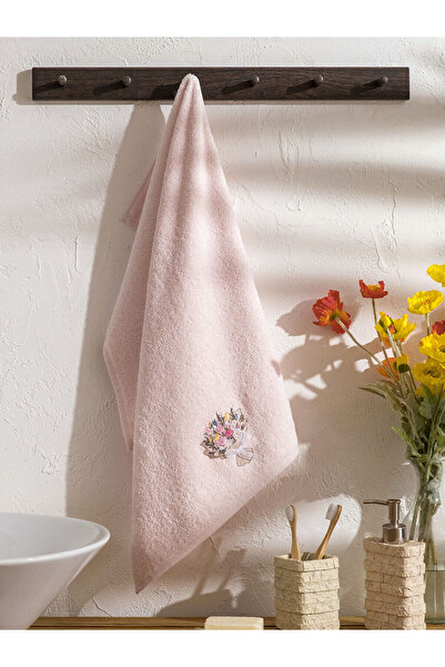 LC Waikiki Nevavm Farkıyla Lcw Home Pink Floral Embroidered Face Towel 50X80 ...