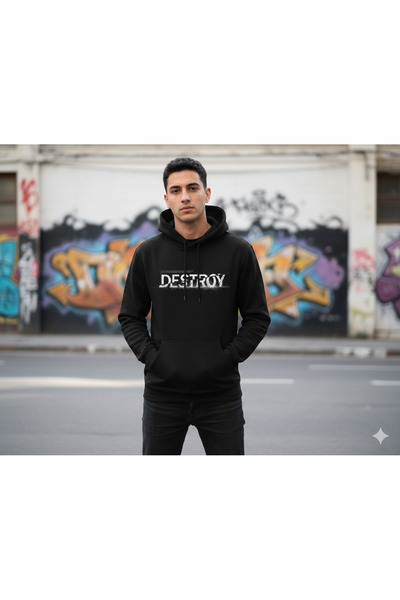 Eritqaa ستريت ستايل ديستروي هودي سويت شيرت رياضي كاجوال بقلنسوة