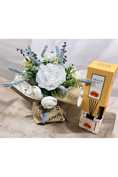 sedoshhomevision ترتيب زهور اللافندر البيضاء الاصطناعية للزينة - هدية معطرة ل...