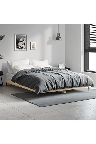 Concept Cadru de pat, stejar Sonoma, 135x190 cm, lemn prelucrat