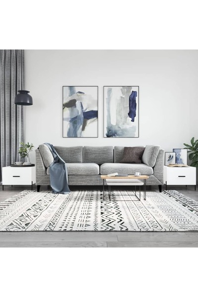 Concept Măsuțe de cafea, 2 buc., albe, 50x50x40 cm, lemn compozit