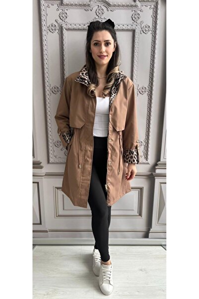 MAXORA SHOP Windbreaker jacket with Animal Print details