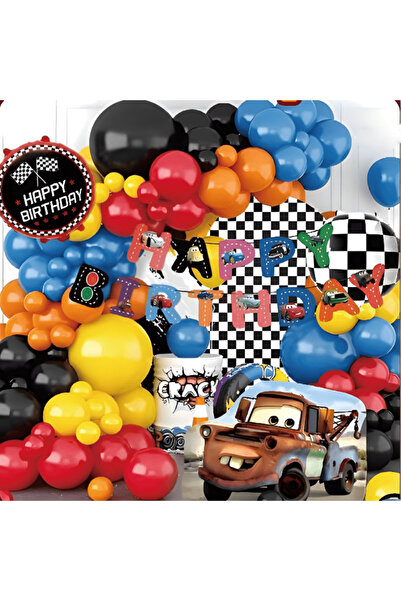 MP Mirific Party Set 56 baloane tip arcada, masini Fulger McQueen, multicolor