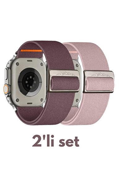 PSGT Set 2'li Watch Band Uyumlu 42-44-45-49MM S10 46MM Climber Kordon Sport K...