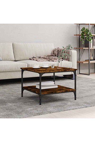 Concept Masă de cafea, stejar afumat, 55x55x40 cm, lemn prelucrat