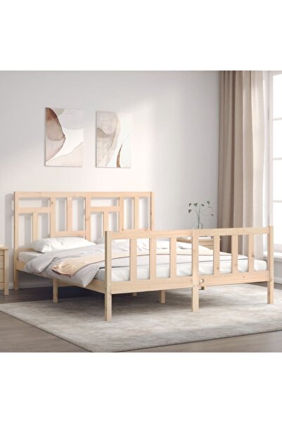 Concept Cadru de pat cu tăblie, 160x200 cm, lemn masiv