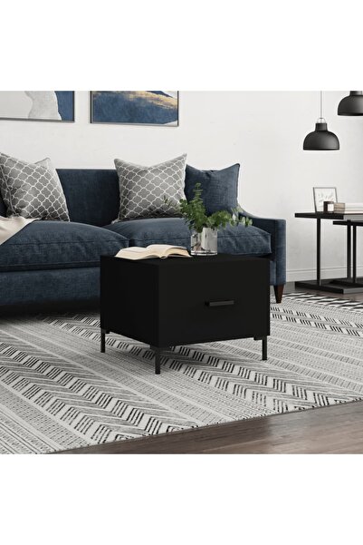 Concept Masă de cafea, neagră, 50x50x40 cm, lemn compozit